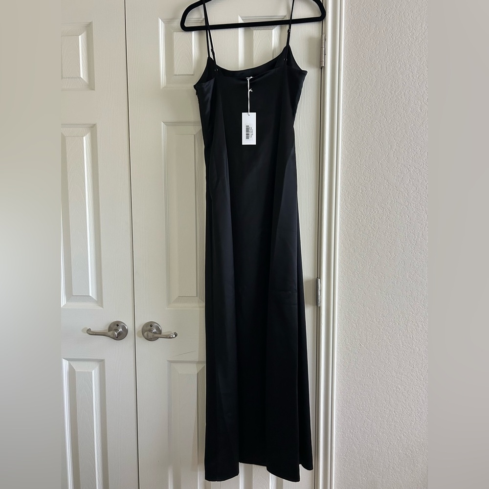 Reformation Paisley Satin Dress black size 8 - Picture 6 of 7